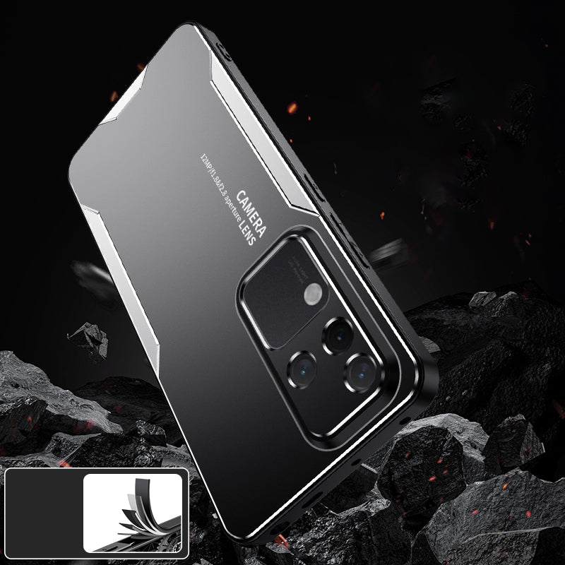 For vivo S18 Pro 5G Mobile Phone Case Shockproof Aluminum Alloy+PC+TPU Phone Shell - Gold For vivo S18 Pro 5G Mobile Phone Case Shockproof Aluminum Alloy+PC+TPU Phone Shell - Gold